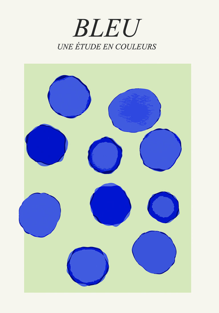 Lámina de Círculos Azules Abstractos