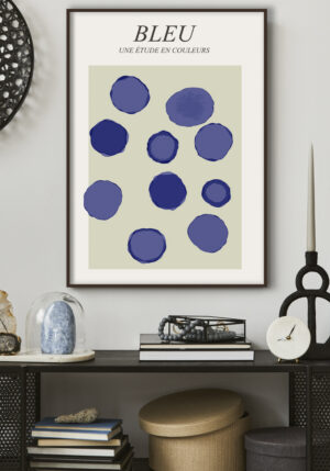 Lámina de Círculos Azules Abstractos