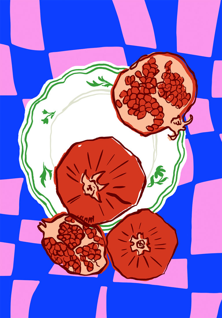 Ilustración Colorida de Granadas