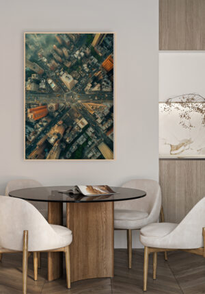 Vista Aérea de Cruce Urbano