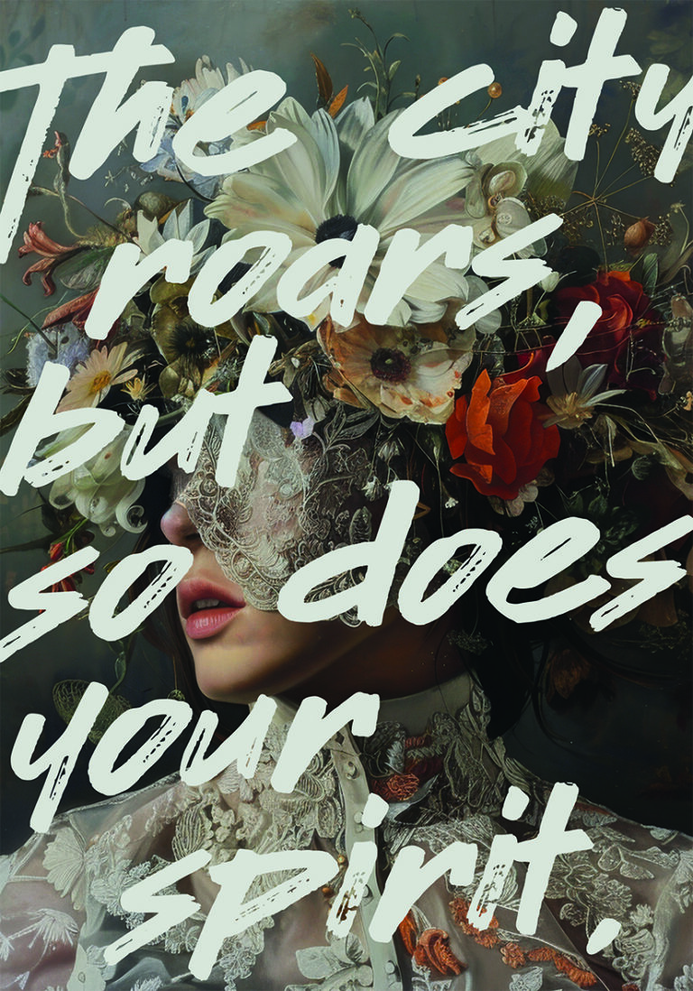 Flores Fantasía con Frase Inspiradora