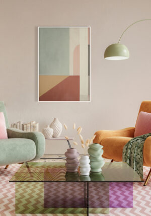 Obra Abstracta Geométrica Minimalista