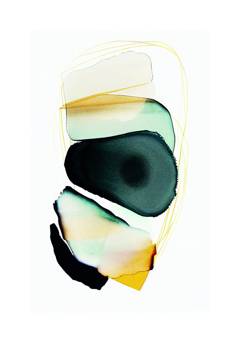 Acuarela Abstracta en Tonos Terrosos