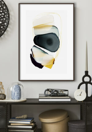 Acuarela Abstracta en Tonos Terrosos