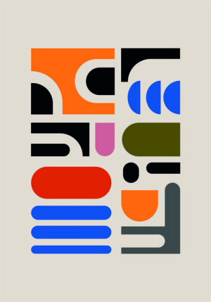 Composición Moderna Geométrica y Colorida