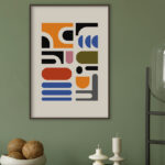 Composición Moderna Geométrica y Colorida