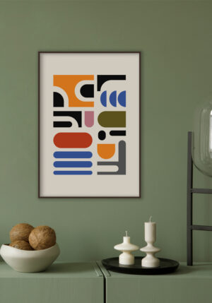 Composición Moderna Geométrica y Colorida