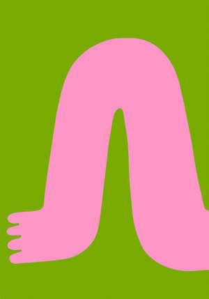 Arte Abstracto Minimalista en Rosa y Verde