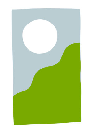 Arte Minimalista Abstracto en Verde y Gris