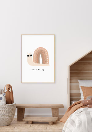 Caracol Minimalista con Gafas Divertidas