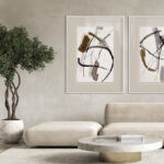 Obra de Arte Abstracta en Tonos Neutros