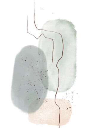 Arte Abstracto Minimalista en Colores Suaves