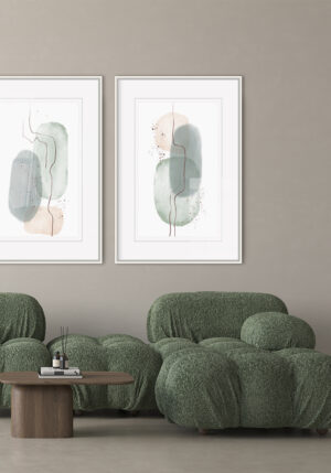 Arte Abstracto Moderno con Marcos Minimalistas