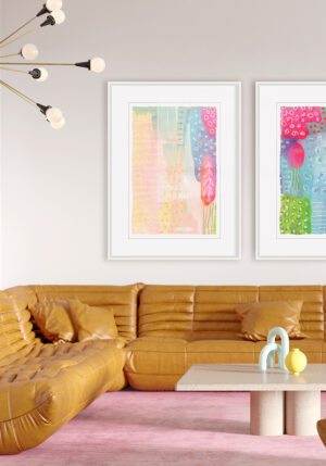 Láminas Abstractas Contemporáneas enmarcadas