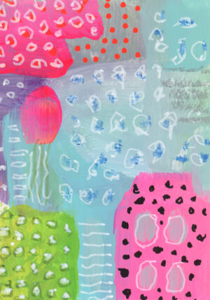 Patrón Abstracto y Colorido con Formas