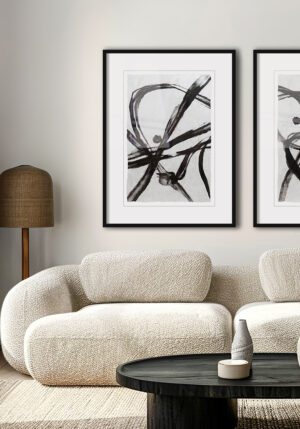 Láminas de Arte Minimalista en Blanco y Negro