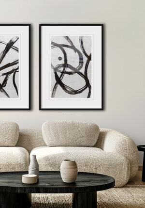 Láminas de Arte Minimalista en Blanco y Negro