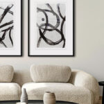 Láminas de Arte Minimalista en Blanco y Negro