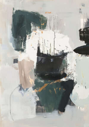 Pintura Expresionista Abstracta en Tonos Neutros