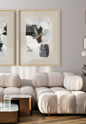 Arte Abstracto Moderno con Marcos Neutros