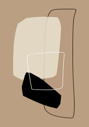 Composición Minimalista Abstracta en Tonos Neutros