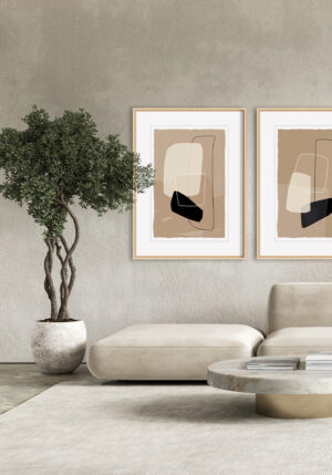 Impresiones enmarcadas de Arte Abstracto Minimalista