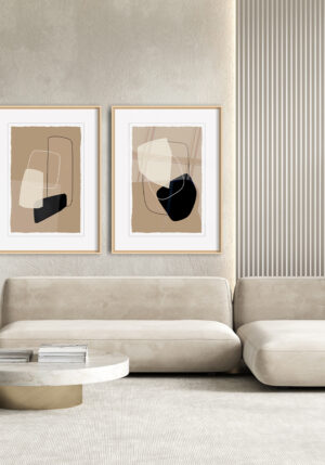 Impresiones enmarcadas de Arte Abstracto Minimalista