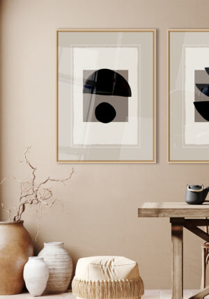 Láminas Abstractas Minimalistas enmarcadas