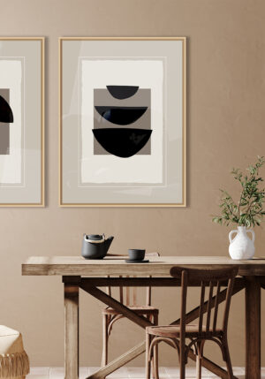 Láminas Abstractas Minimalistas enmarcadas