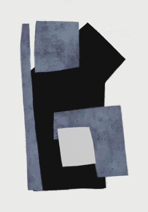 Arte Geométrico Abstracto en Tonos Oscuros