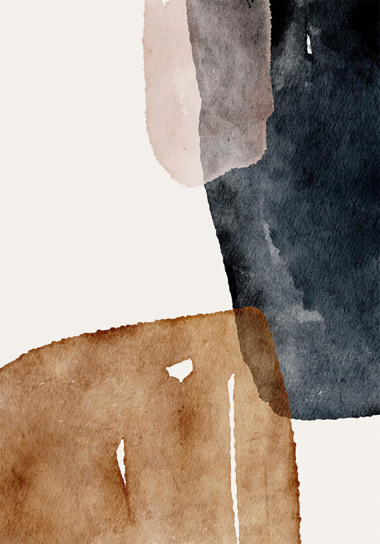 Obra en Acuarela con Paleta de Colores Neutra