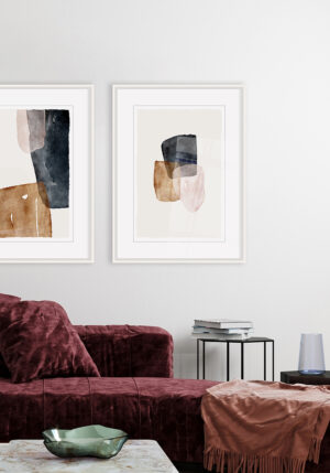 Arte Abstracto Moderno en Entornos Minimalistas