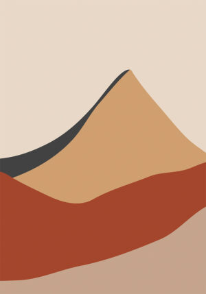 Ilustración de Desierto Abstracta en Tonos Tierra