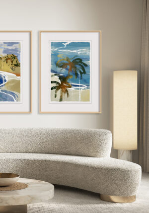 Cuadros Abstractos de Estilo Costero enmarcados