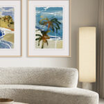 Cuadros Abstractos de Estilo Costero enmarcados