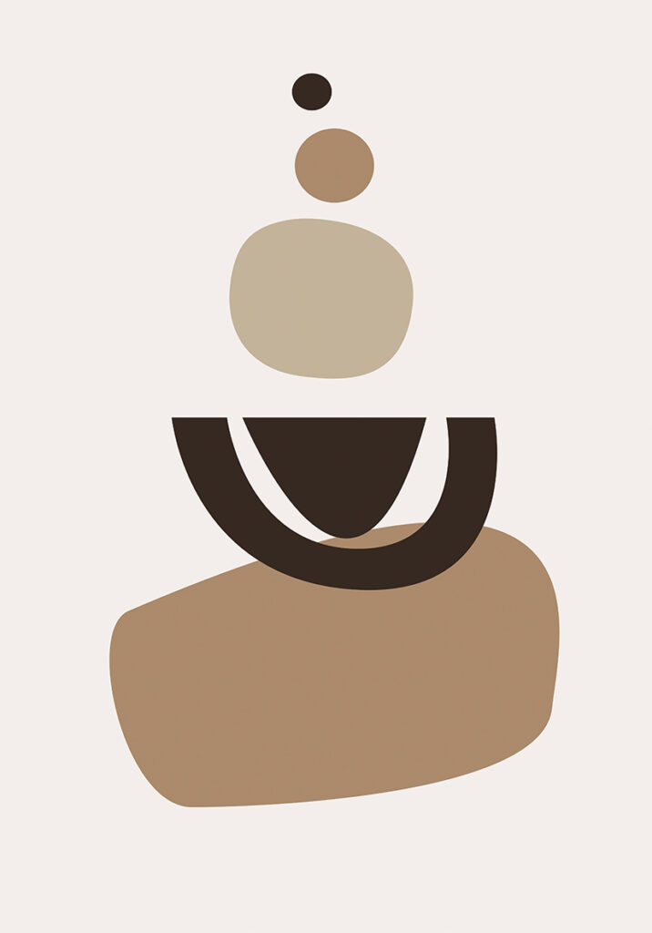 Formas Abstractas Minimalistas en Tonos Neutros