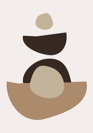 Composición de Formas Apiladas en Tonos Neutros