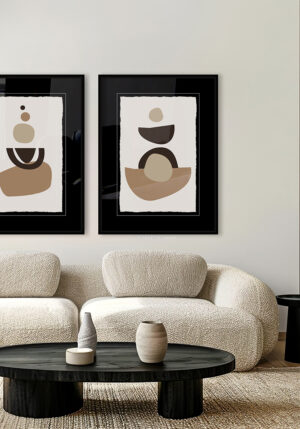 Láminas de Arte Abstracto Minimalista enmarcadas