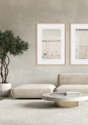 Obra Minimalista enmarcada con Estilo Elegante