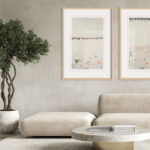 Obra Minimalista enmarcada con Estilo Elegante