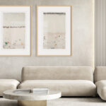 Obra Minimalista enmarcada con Estilo Elegante