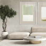 Dúo de Láminas Abstractas Minimalistas enmarcadas