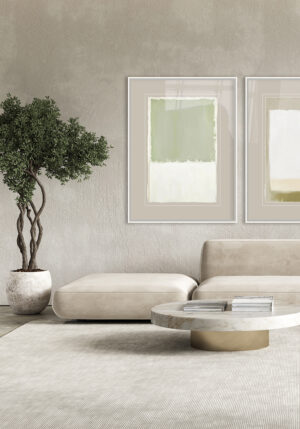 Dúo de Láminas Abstractas Minimalistas enmarcadas