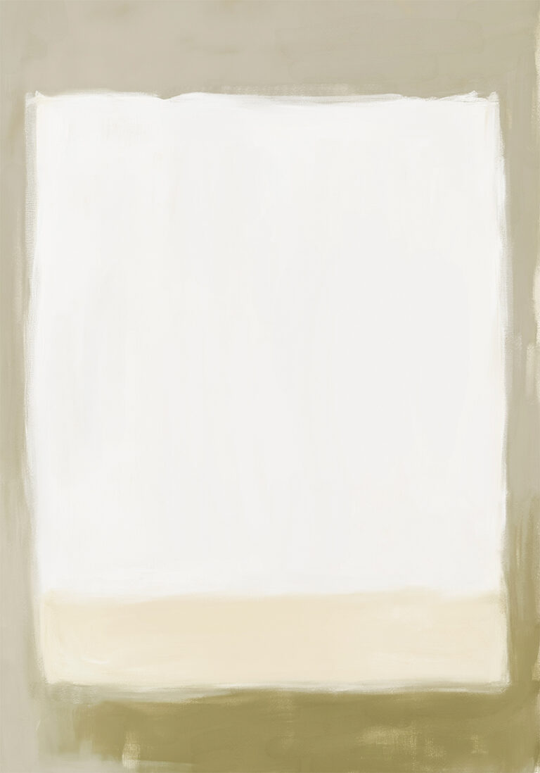 Obra Minimalista en Beige y Blanco