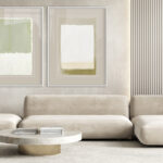 Dúo de Láminas Abstractas Minimalistas enmarcadas