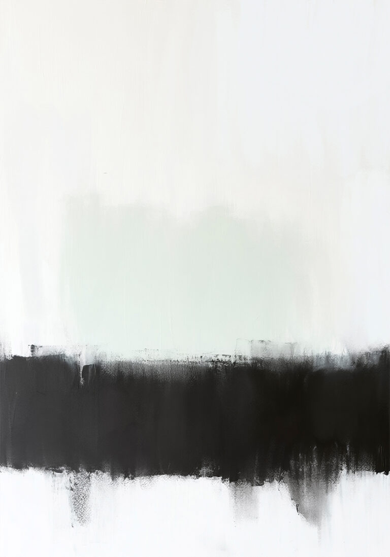 Arte Abstracto Minimalista en Blanco y Negro