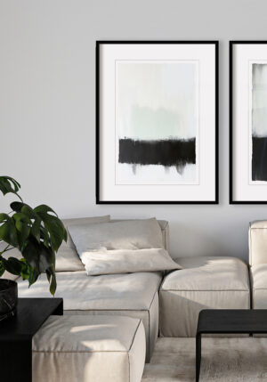 Piezas de Arte Abstracto Minimalista enmarcadas