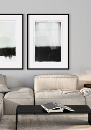 Piezas de Arte Abstracto Minimalista enmarcadas
