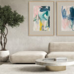 Arte Abstracto enmarcado en Interior Moderno