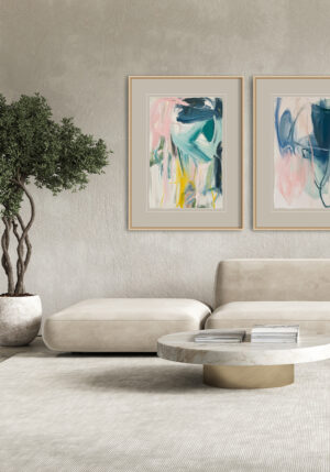 Arte Abstracto enmarcado en Interior Moderno